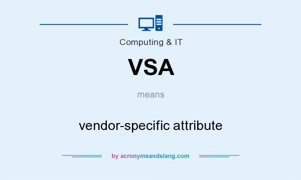 What does VSA mean? It stands for vendor-specific attribute