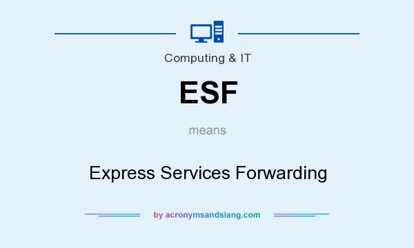 What does ESF mean? It stands for Express Services Forwarding