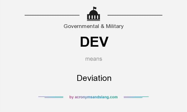 What does DEV mean? It stands for Deviation