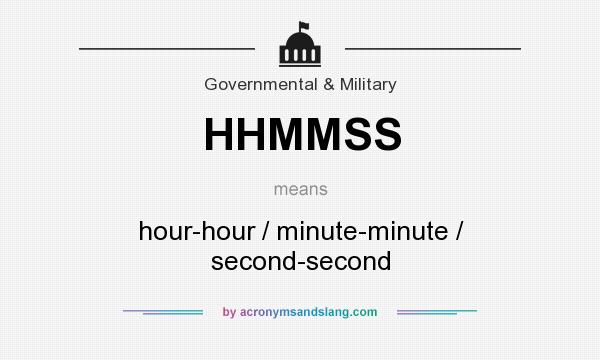 What does HHMMSS mean? It stands for hour-hour / minute-minute / second-second