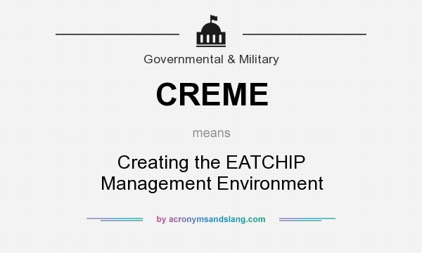 What does CREME mean? It stands for Creating the EATCHIP Management Environment