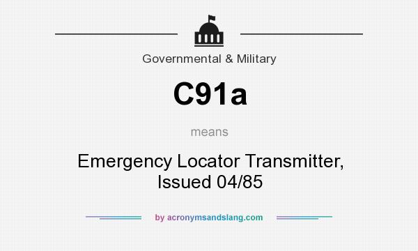 What does C91a mean? It stands for Emergency Locator Transmitter, Issued 04/85