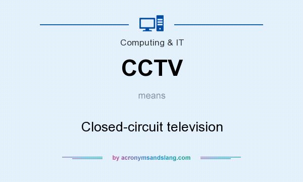 What does CCTV mean? It stands for Closed-circuit television