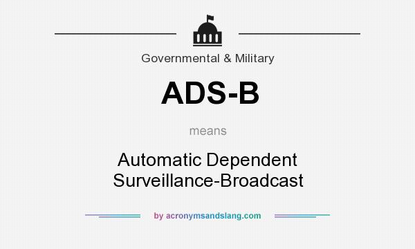 What does ADS-B mean? It stands for Automatic Dependent Surveillance-Broadcast