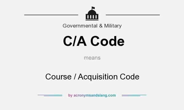 What does C/A Code mean? It stands for Course / Acquisition Code