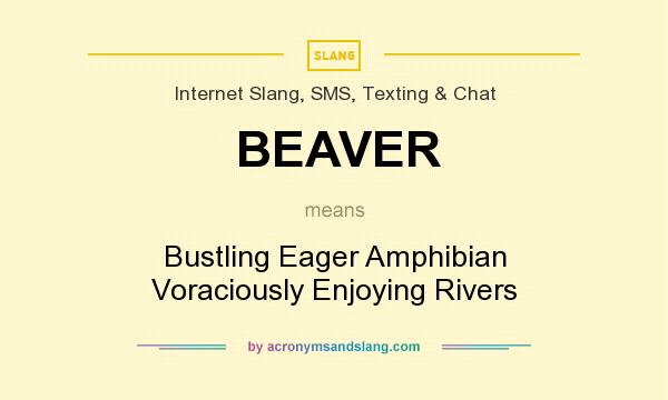 What does BEAVER mean? It stands for Bustling Eager Amphibian Voraciously Enjoying Rivers