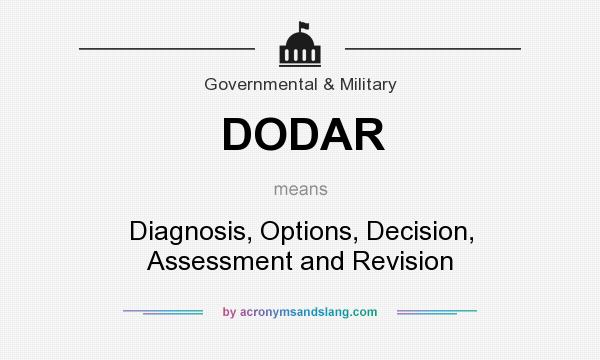 What does DODAR mean? It stands for Diagnosis, Options, Decision, Assessment and Revision