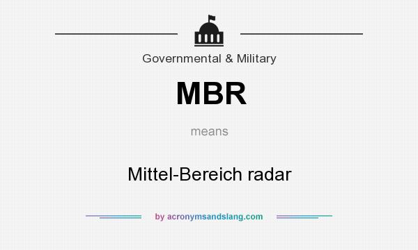 What does MBR mean? It stands for Mittel-Bereich radar