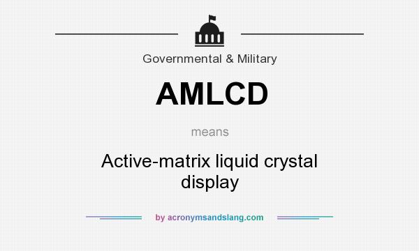 What does AMLCD mean? It stands for Active-matrix liquid crystal display