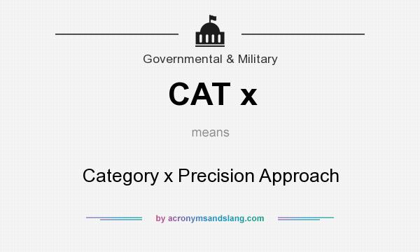 What does CAT x mean? It stands for Category x Precision Approach