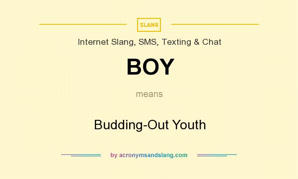 What does BOY mean? It stands for Budding-Out Youth