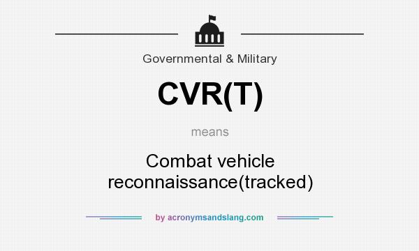 What does CVR(T) mean? It stands for Combat vehicle reconnaissance(tracked)