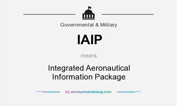 What does IAIP mean? It stands for Integrated Aeronautical Information Package