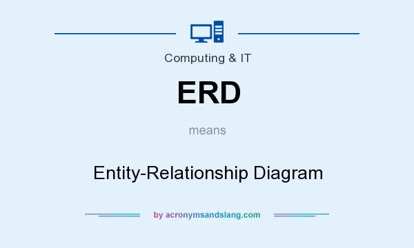 What does ERD mean? It stands for Entity-Relationship Diagram