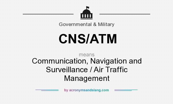 What does CNS/ATM mean? It stands for Communication, Navigation and Surveillance / Air Traffic Management