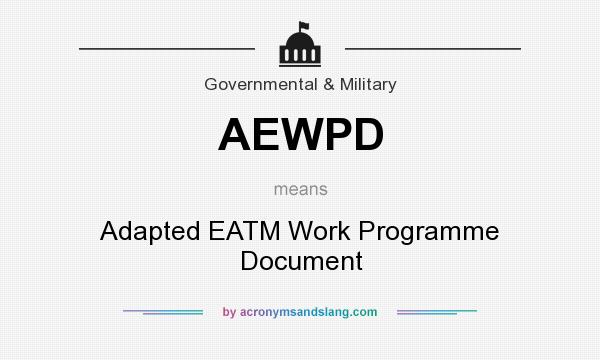 What does AEWPD mean? It stands for Adapted EATM Work Programme Document