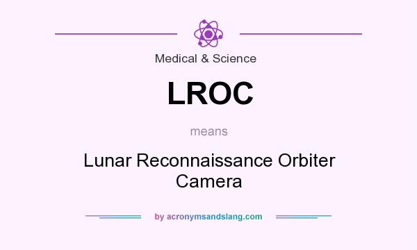 What does LROC mean? It stands for Lunar Reconnaissance Orbiter Camera