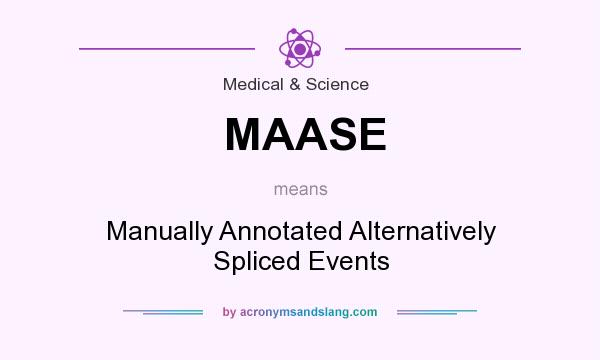What does MAASE mean? It stands for Manually Annotated Alternatively Spliced Events
