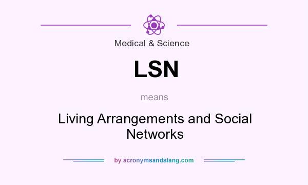 What does LSN mean? It stands for Living Arrangements and Social Networks