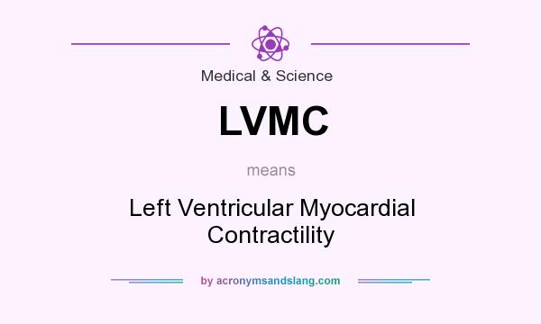 What does LVMC mean? It stands for Left Ventricular Myocardial Contractility