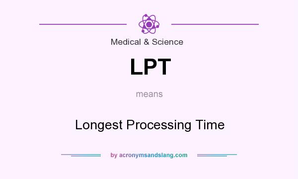 What does LPT mean? It stands for Longest Processing Time