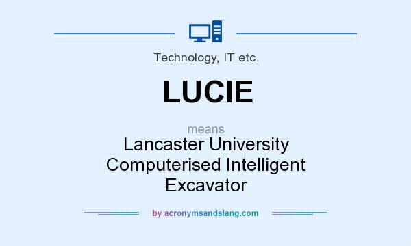What does LUCIE mean? It stands for Lancaster University Computerised Intelligent Excavator