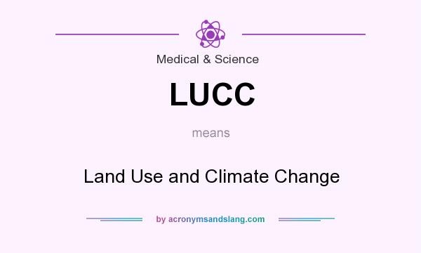 What does LUCC mean? It stands for Land Use and Climate Change