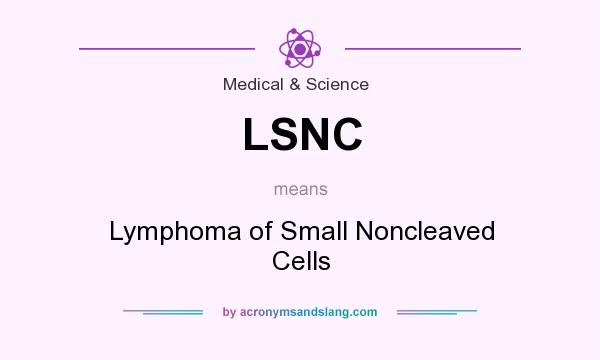 What does LSNC mean? It stands for Lymphoma of Small Noncleaved Cells