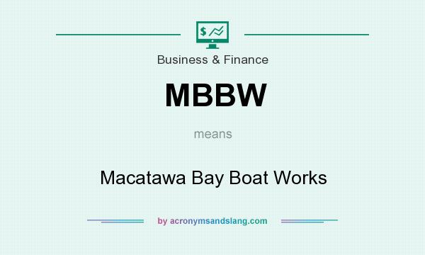 What does MBBW mean? It stands for Macatawa Bay Boat Works