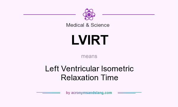 What does LVIRT mean? It stands for Left Ventricular Isometric Relaxation Time