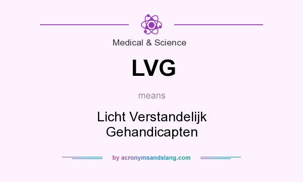 What does LVG mean? It stands for Licht Verstandelijk Gehandicapten