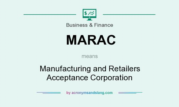 What does MARAC mean? It stands for Manufacturing and Retailers Acceptance Corporation
