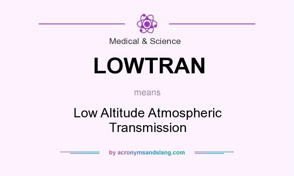 What does LOWTRAN mean? It stands for Low Altitude Atmospheric Transmission