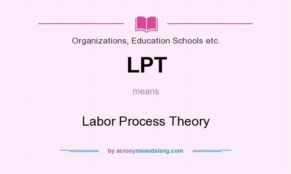 What does LPT mean? It stands for Labor Process Theory