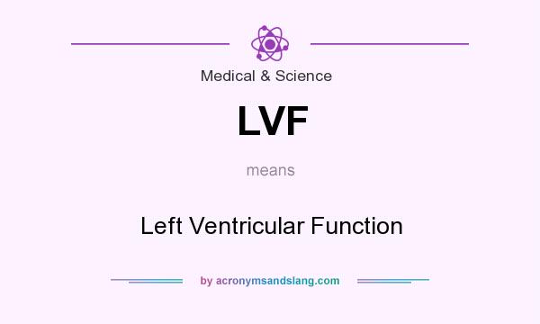 What does LVF mean? It stands for Left Ventricular Function