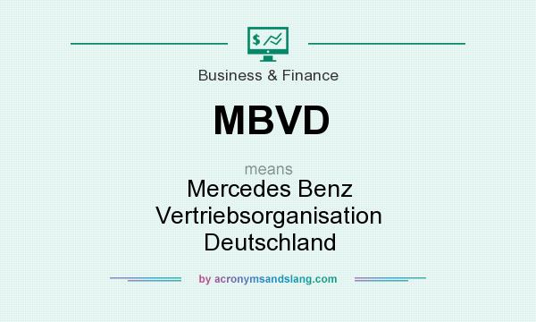 What does MBVD mean? It stands for Mercedes Benz Vertriebsorganisation Deutschland
