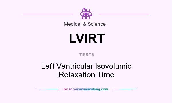 What does LVIRT mean? It stands for Left Ventricular Isovolumic Relaxation Time