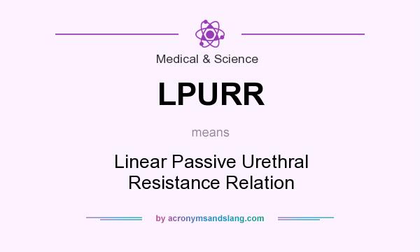 What does LPURR mean? It stands for Linear Passive Urethral Resistance Relation