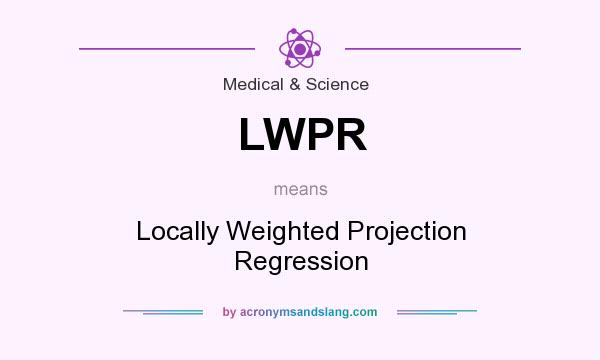 What does LWPR mean? It stands for Locally Weighted Projection Regression