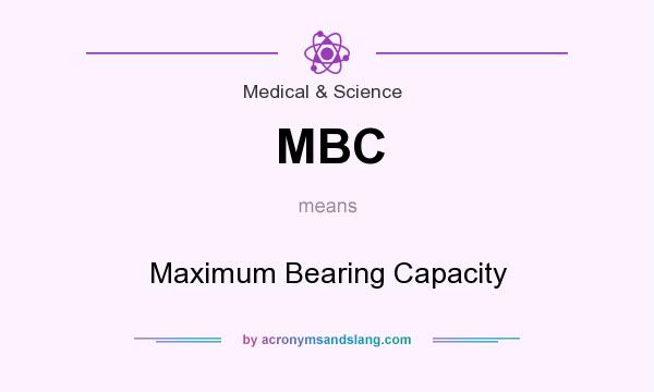 What does MBC mean? It stands for Maximum Bearing Capacity