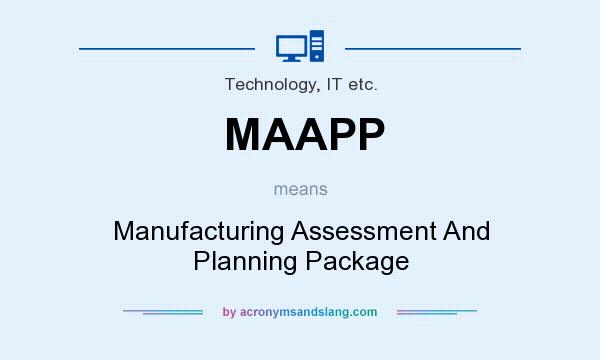 What does MAAPP mean? It stands for Manufacturing Assessment And Planning Package