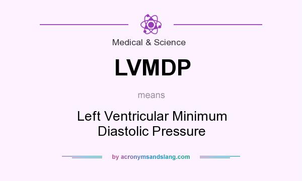 What does LVMDP mean? It stands for Left Ventricular Minimum Diastolic Pressure