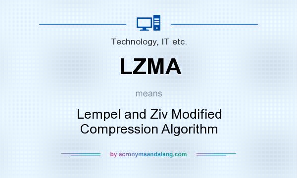 What does LZMA mean? It stands for Lempel and Ziv Modified Compression Algorithm