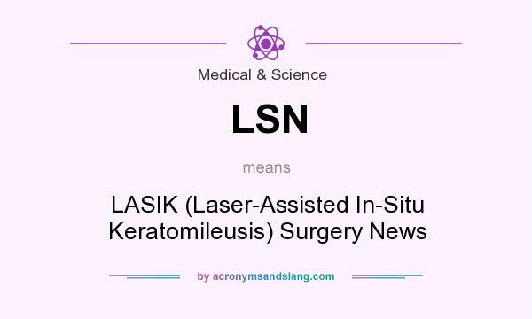 What does LSN mean? It stands for LASIK (Laser-Assisted In-Situ Keratomileusis) Surgery News