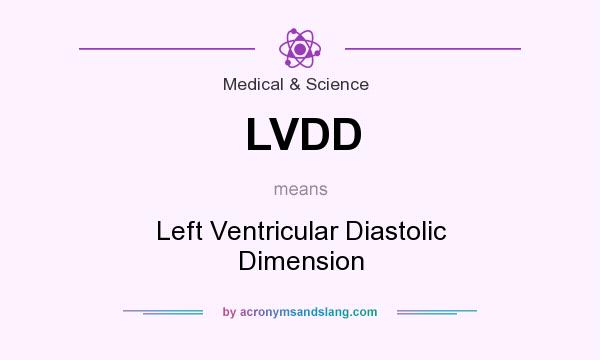 What does LVDD mean? It stands for Left Ventricular Diastolic Dimension