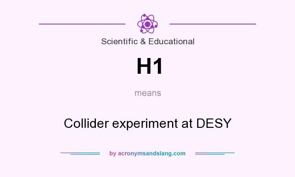 What does H1 mean? It stands for Collider experiment at DESY