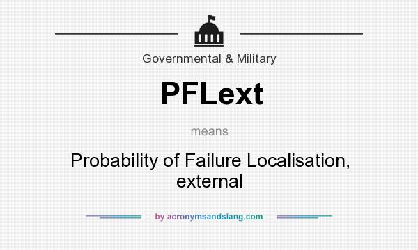 What does PFLext mean? It stands for Probability of Failure Localisation, external