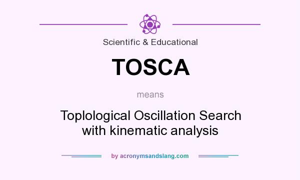What does TOSCA mean? It stands for Toplological Oscillation Search with kinematic analysis