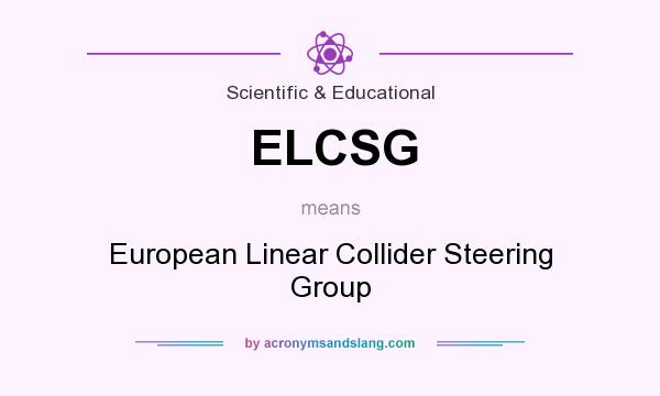 What does ELCSG mean? It stands for European Linear Collider Steering Group