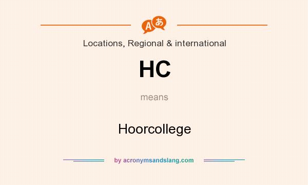 What does HC mean? It stands for Hoorcollege